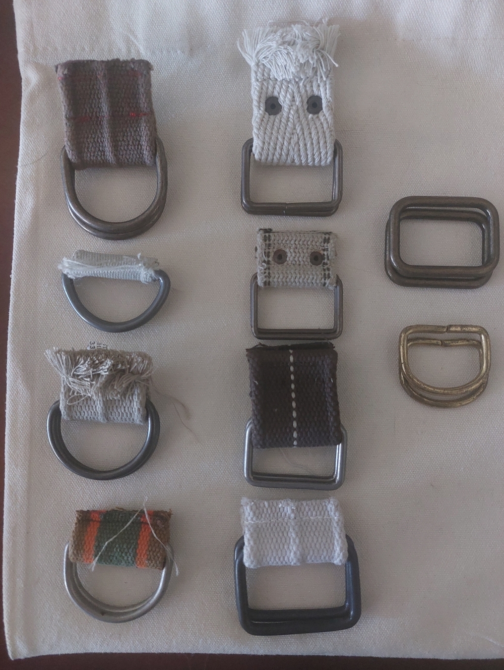 Metal Double Ring Belt Buckles, Lot of 10 Sets